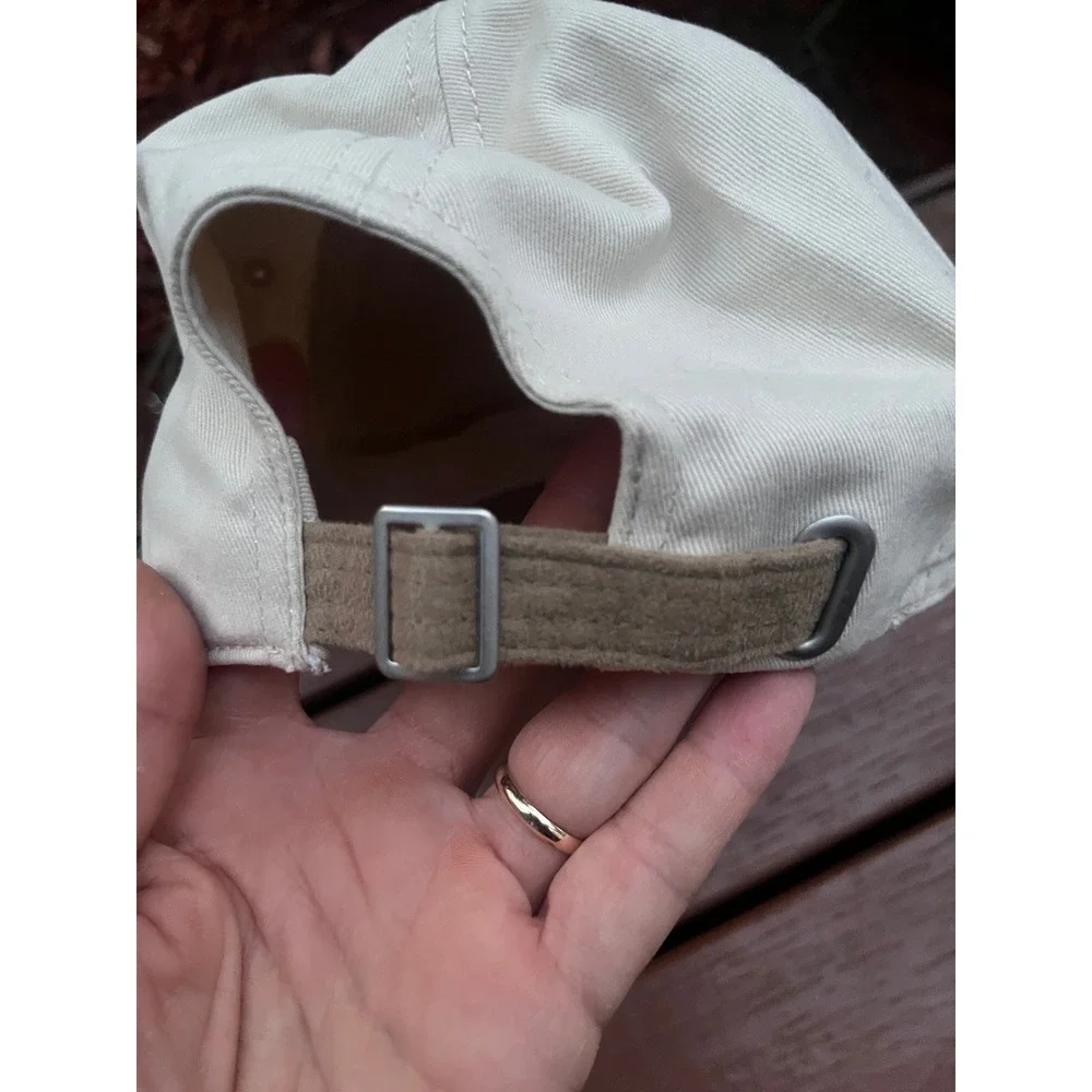 Abercrombie & Fitch Two Tone Baseball Cap Cream Tan Adjustable Hat O/S
